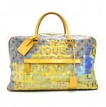 Louis Vuitton Yellow Pulp Weekender GM Denim & Water Color Travel Bag-Limited Ed