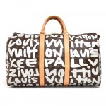 Louis Vuitton Stephen Sprouse Keepall 50 White Graffiti Monogram Canvas Travel Bag-Limited Ed