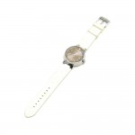 Louis Vuitton Tambour Bronze Dial White Monogram Rubber Belt Watch Q1312
