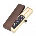 Louis Vuitton Black Multicolor Canvas & Leather Bookmark - Rare VIP Gift Item