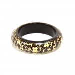 Louis Vuitton Brown Resin & Gold Monogram Swarovski Crystal Inclusion Bangle Bracelet
