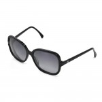 Chanel Black Striped Glitter Polarized Oversized Sunglasses-5319-A c.1516