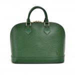 Vintage Louis Vuitton Alma Green Epi Leather Handbag