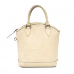 Louis Vuitton Lockit White Epi Leather Handbag