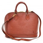 Louis Vuitton Alma Brown Kenyan Fawn Epi Leather Handbag + Strap