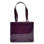 Chanel Purple Patent Leather Medium Shoulder bag