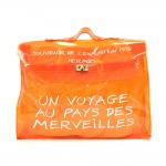 Vintage Hermes Limited Edition Kelly Orange Vinyl 1998 Exposition Handbag