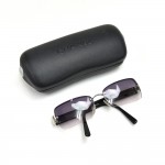 Chanel Rhinestoned CC Logo & Black Quilted Design Gradient Tint Sunglasses 4130-B