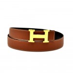 Hermes Constance Brown & Black Reversible H Buckle Belt 32 mm - Size 75