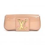 Louis Vuitton Sobe Noisette Beige Vernis Leather Evening Clutch Bag