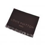Louis Vuitton Brown Cashmere Logo Design Stole / Scarf / Shawl