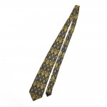 Vintage Gianni Versace Baroque Gold Filigree Scallop Pattern Silk Necktie