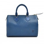 Louis Vuitton Speedy 25 Blue Epi Leather City Handbag