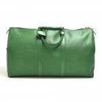 Vintage Louis Vuitton Keepall 50 Green Epi Leather Travel Bag
