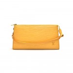 Louis Vuitton Pochette Accessoires Yellow Epi Leather Handbag