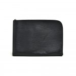 Louis Vuitton Poche Portfolio Black Epi Leather Document Clutch Bag