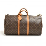 Louis Vuitton Keepall 55 Monogram Canvas Duffle Travel Bag