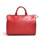 Vintage Louis Vuitton Speedy 30 Red Epi Leather City Handbag