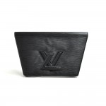 Vintage Louis Vuitton Pochette Trapeze GM Black Epi Leather Clutch Bag