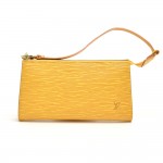 Louis Vuitton Pochette Accessoires Yellow Epi Leather Handbag