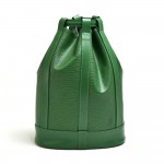 Vintage Louis Vuitton Green Randonee GM Epi Leather Shoulder Bag