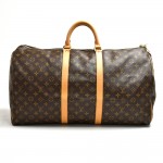 Louis Vuitton Keepall 55 Monogram Canvas Duffle Travel Bag