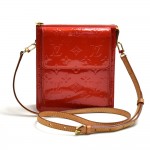 Louis Vuitton Mott Red Vernis Leather Handbag
