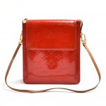 Louis Vuitton Mott Red Vernis Leather Hand Bag