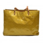 Louis Vuitton Reade GM Mango Yellow Vernis Leather Large Tote Bag