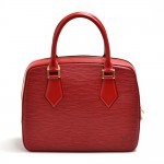 Louis Vuitton Sablon Red Epi Leather Handbag
