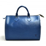 Vintage Louis Vuitton Speedy 30 Blue Epi Leather City Handbag