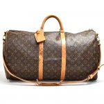 Vintage Louis Vuitton Keepall 55 Bandouliere Monogram Canvas Duffel Travel Bag + Strap