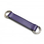 Hermes Purple Leather Romance Belt and Silver-tone Scarf Ring