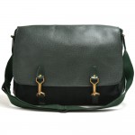 Vintage Louis Vuitton Dersou Green Ardoise Taiga Leather Messenger Bag