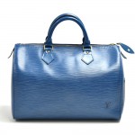 Vintage Louis Vuitton Speedy 30 Blue Epi Leather City Handbag