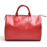 Vintage Louis Vuitton Speedy 30 Red Epi Leather City Handbag