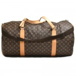 Louis Vuitton Sac Polochon 65 Monogram Canvas Large Duffel Bag + Strap