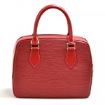 Louis Vuitton Sablon Red Epi Leather Handbag