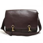 Vintage Louis Vuitton Dersou Burgundy Ardoise Taiga Leather Large Messenger Bag