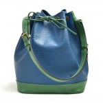 Vintage Louis Vuitton Noe Large Bicolor Blue & Green Epi Leather Shoulder Bag