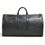 Vintage Louis Vuitton Keepall 55 Black Epi Leather Duffle Travel Bag