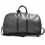 Vintage Louis Vuitton Kendall GM Black Taiga Leather Travel Bag