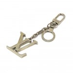 Louis Vuitton Initiales LV Logo Silver tone Key Holder / Bag Charm
