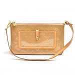 Louis Vuitton Mallory Square Noisette Brown Vernis Leather Pochette Accessoires Handbag
