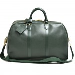 Vintage Louis Vuitton Kendall PM Dark Green Taiga Leather Travel Bag + Strap