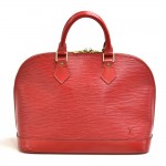 Vintage Louis Vuitton Alma Red Epi Leather Handbag