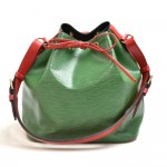 Vintage Louis Vuitton Petit Noe Bicolor Green & Red Epi Leather Shoulder Bag