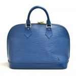 Vintage Louis Vuitton Alma Blue Epi Leather Handbag