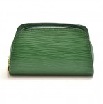 Louis Vuitton Dauphine GM Green Epi Leather Cosmetic Travel Pouch