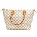 Louis Vuitton Saleya PM White Damier Azur Canvas Handbag